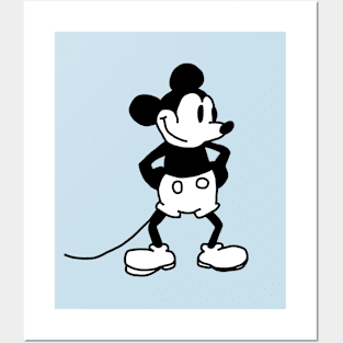 Cute Mouse Steamboat Willie Posters and Art